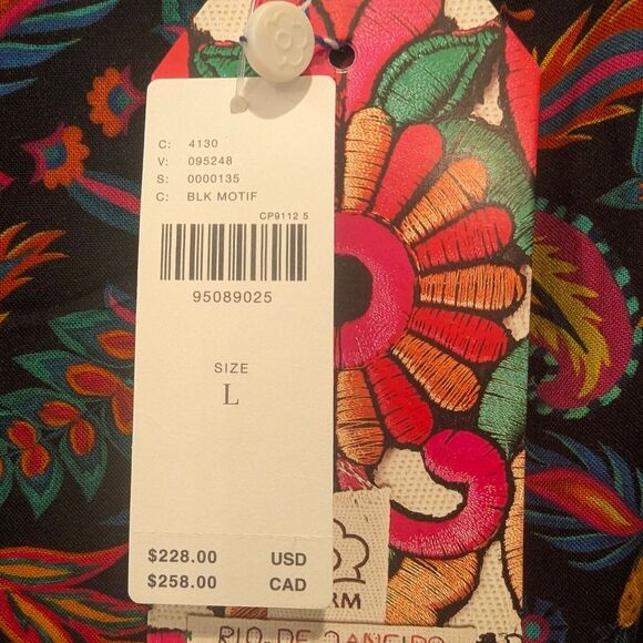 New Farm Rio Anthropologie Sleeveless Long Midi Slip Dress Pleade Sz L Boho - Picture 8 of 14